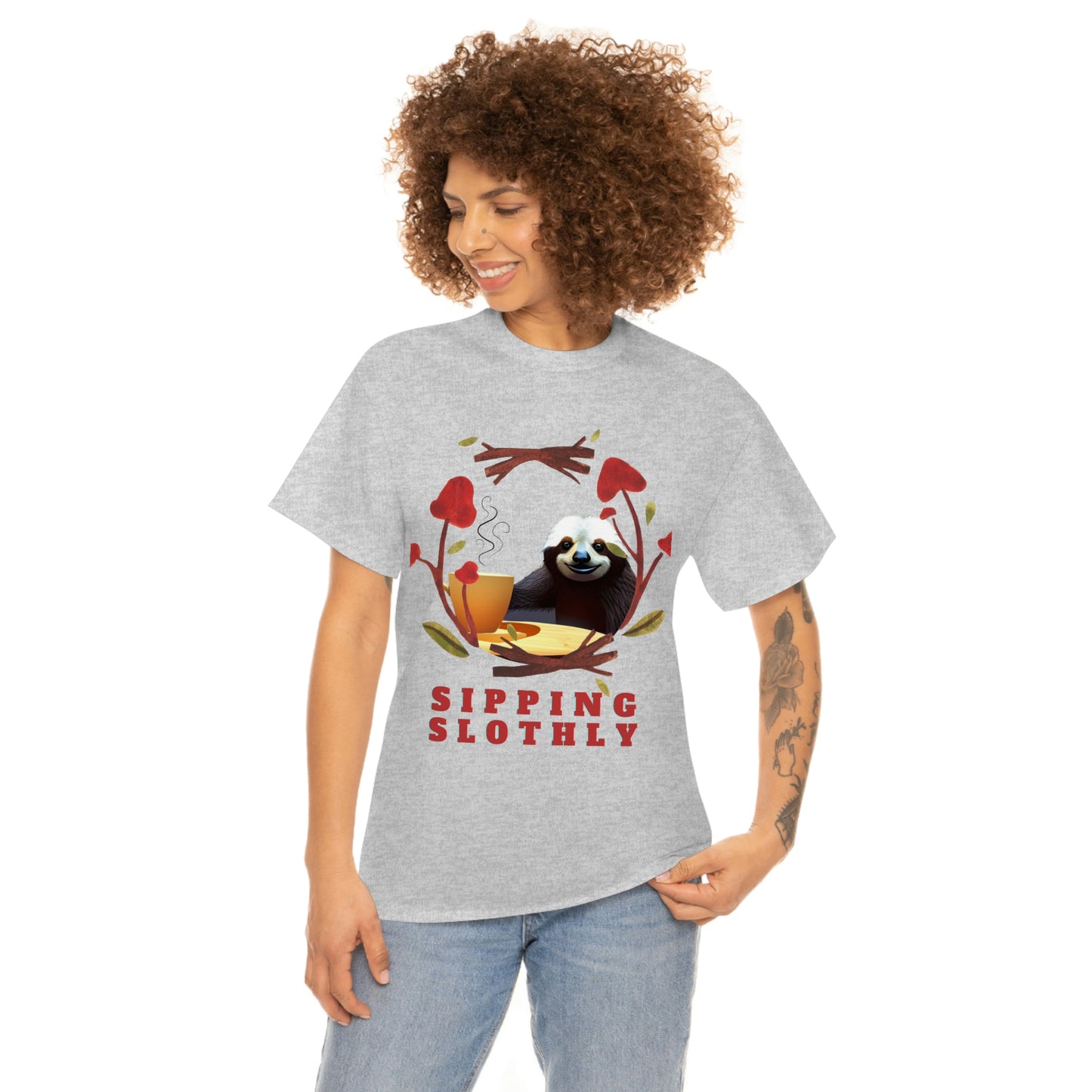 Sloth in the morning before your coffee? Unisex Heavy Cotton Tee