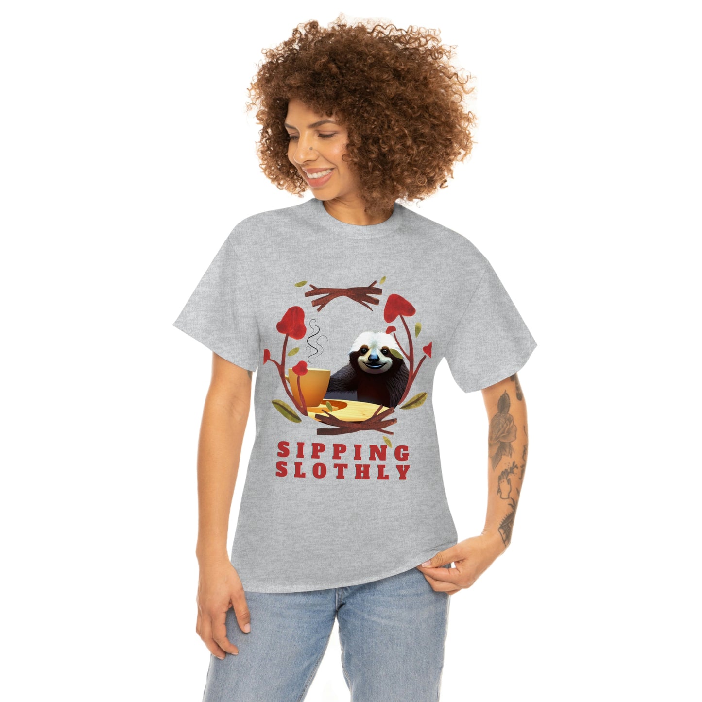 Sloth in the morning before your coffee? Unisex Heavy Cotton Tee