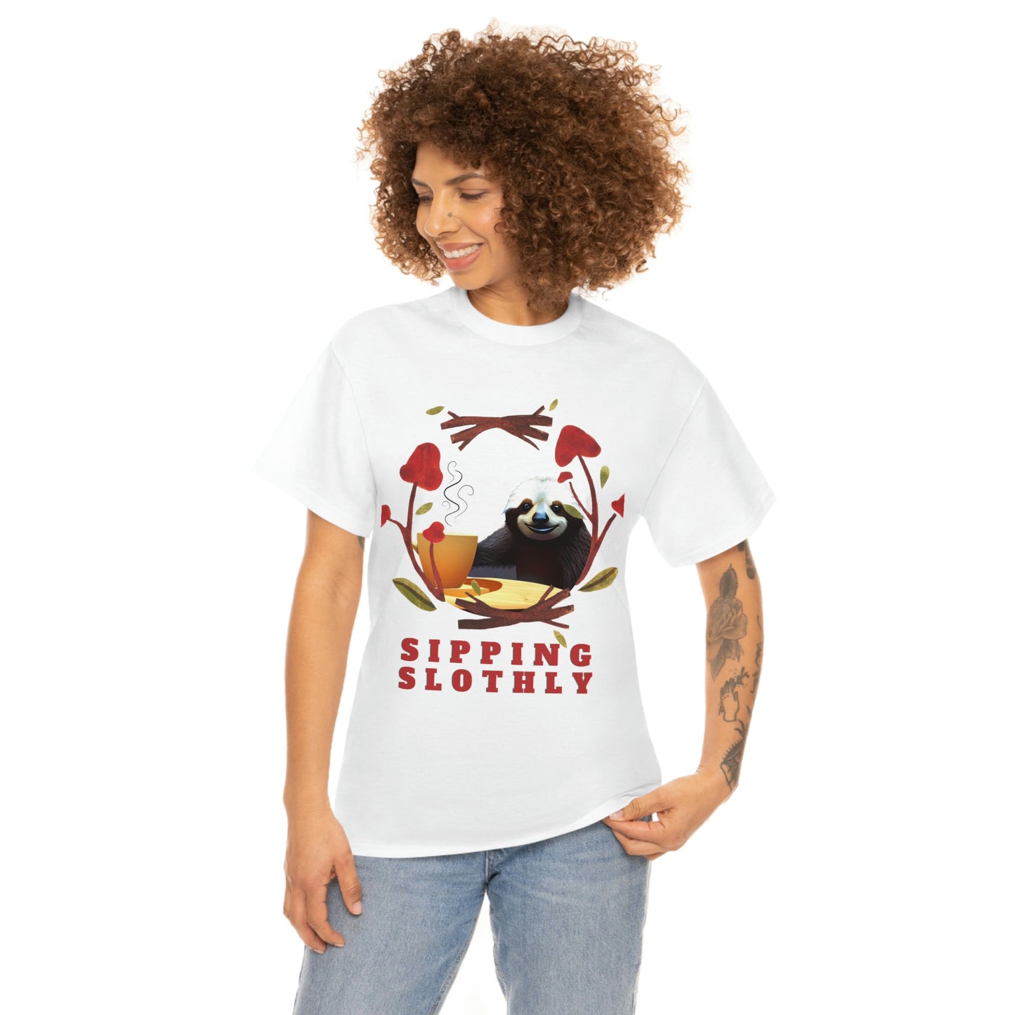 Sloth in the morning before your coffee? Unisex Heavy Cotton Tee