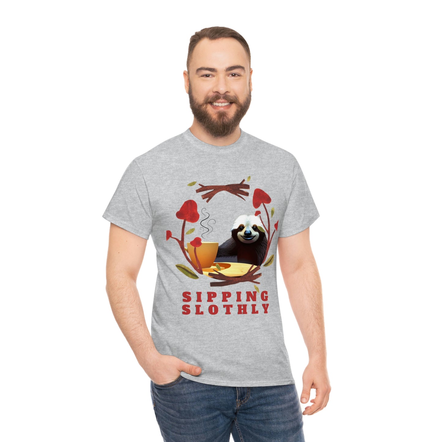 Sloth in the morning before your coffee? Unisex Heavy Cotton Tee