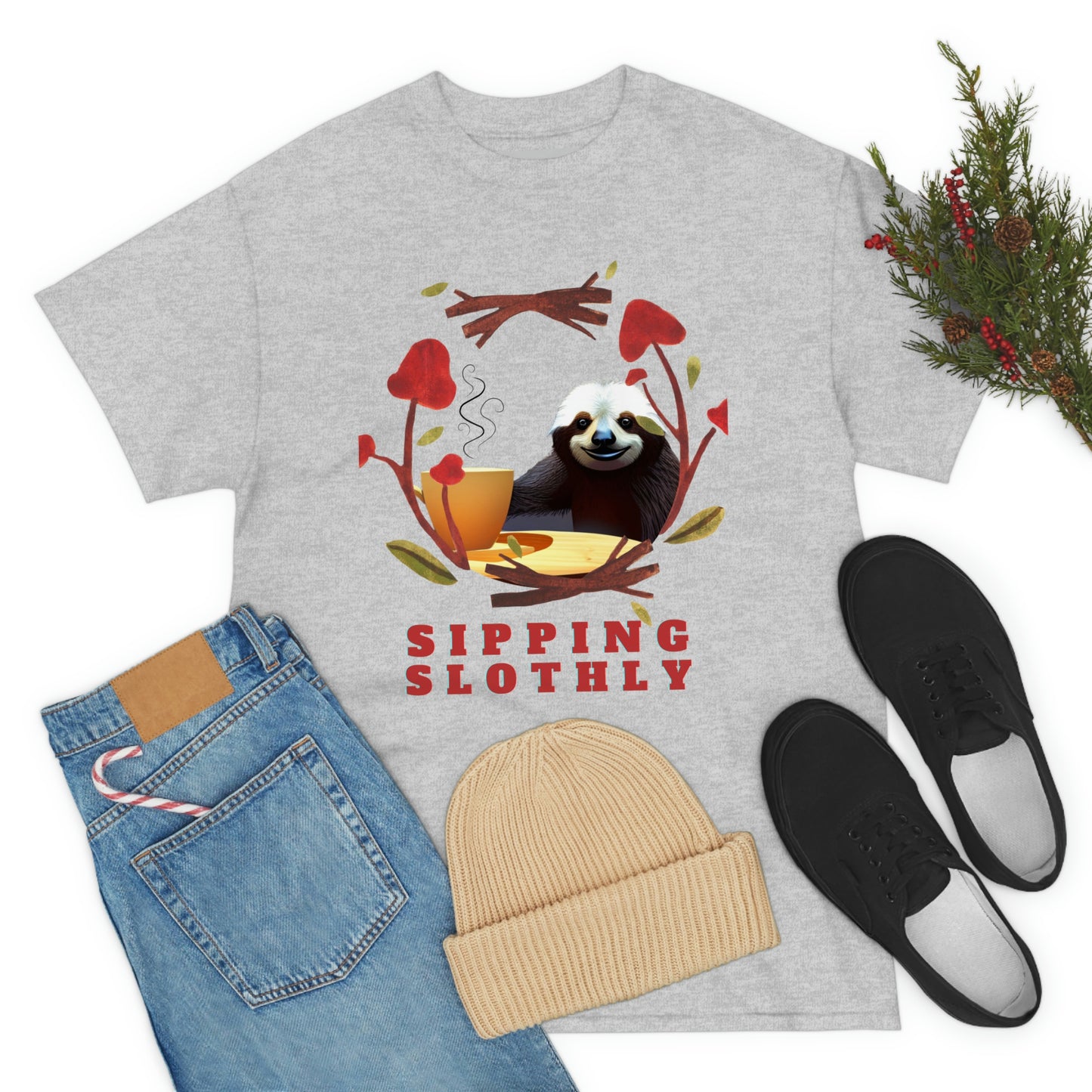 Sloth in the morning before your coffee? Unisex Heavy Cotton Tee