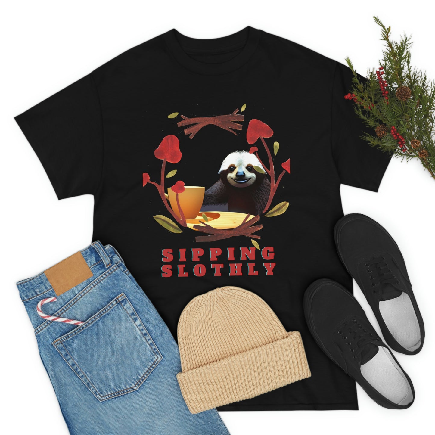 Sloth in the morning before your coffee? Unisex Heavy Cotton Tee