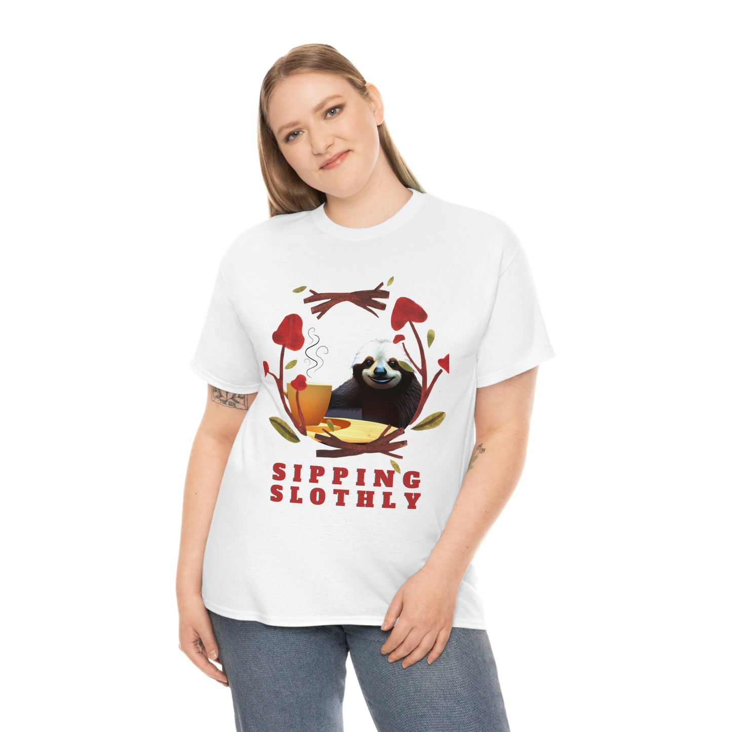 Sloth in the morning before your coffee? Unisex Heavy Cotton Tee