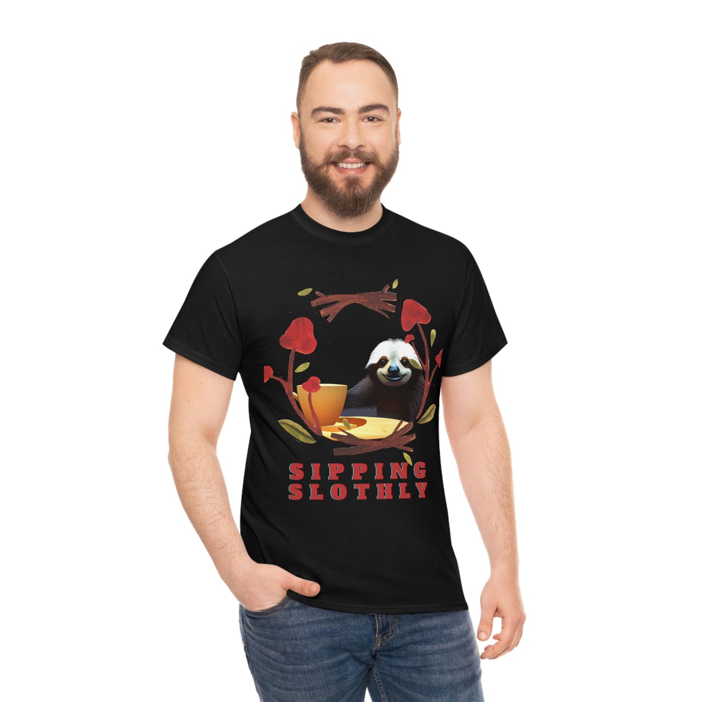 Sloth in the morning before your coffee? Unisex Heavy Cotton Tee