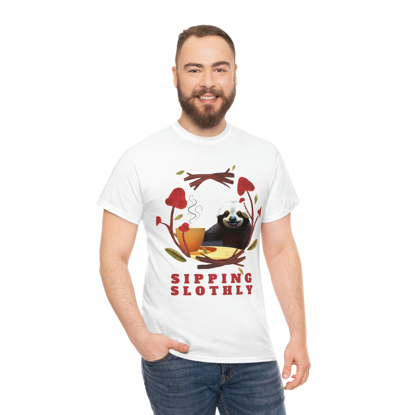 Sloth in the morning before your coffee? Unisex Heavy Cotton Tee